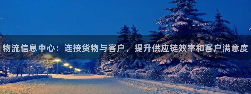 多多28里的财神:物流信息中心:连接